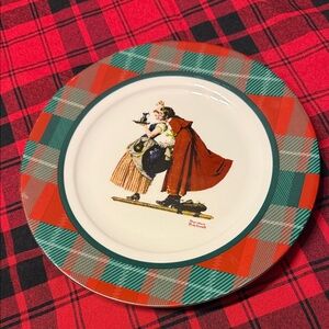 Norman Rockwell dinner plate